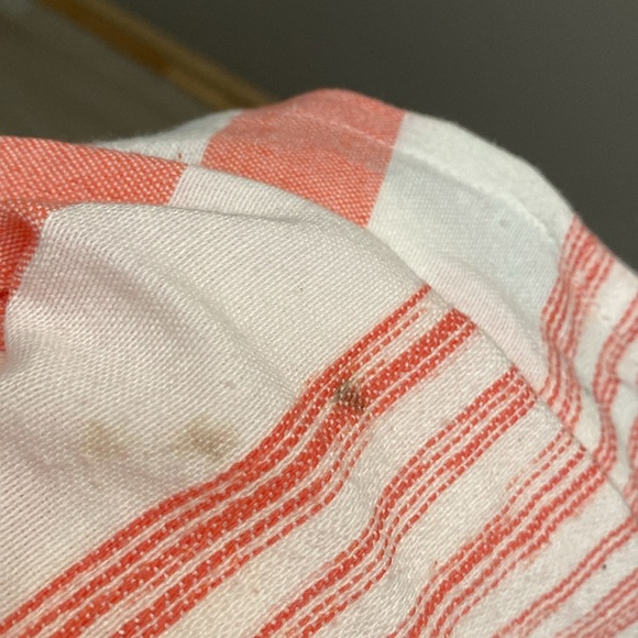 Better Homes And Gardens Coral and White Striped Fabric Shower Curtain - Picture 5 of 5